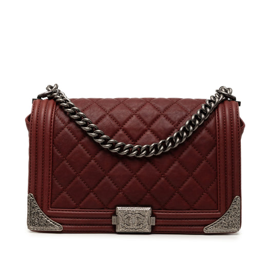 Paris Dallas Medium Quilted Calfskin Cowboy Boy Flap - Image 1