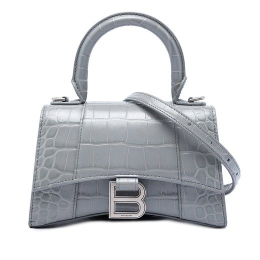 Croc Embossed Calfskin Hourglass Top Handle Bag XS - Image 1