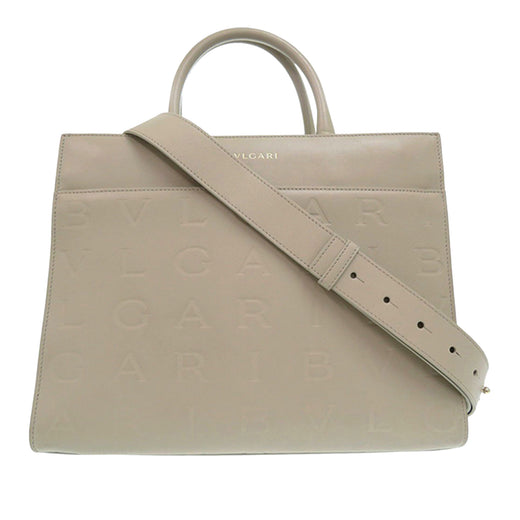 Embossed Leather Logo Infinitum Tote - Image 1