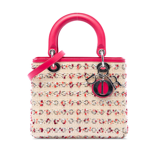 Medium Woven Raffia Lady Dior - Image 1