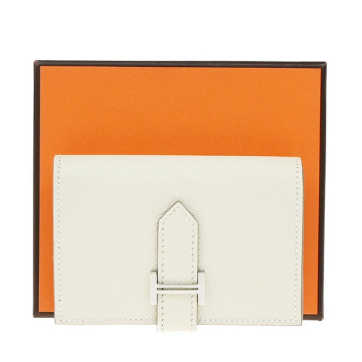 Hermes Bearn Epsom White Leather Accessory