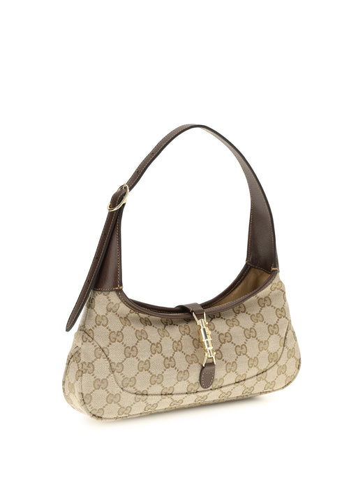 Gucci Jackie Slim Shoulder Bag — Beige Fabric
