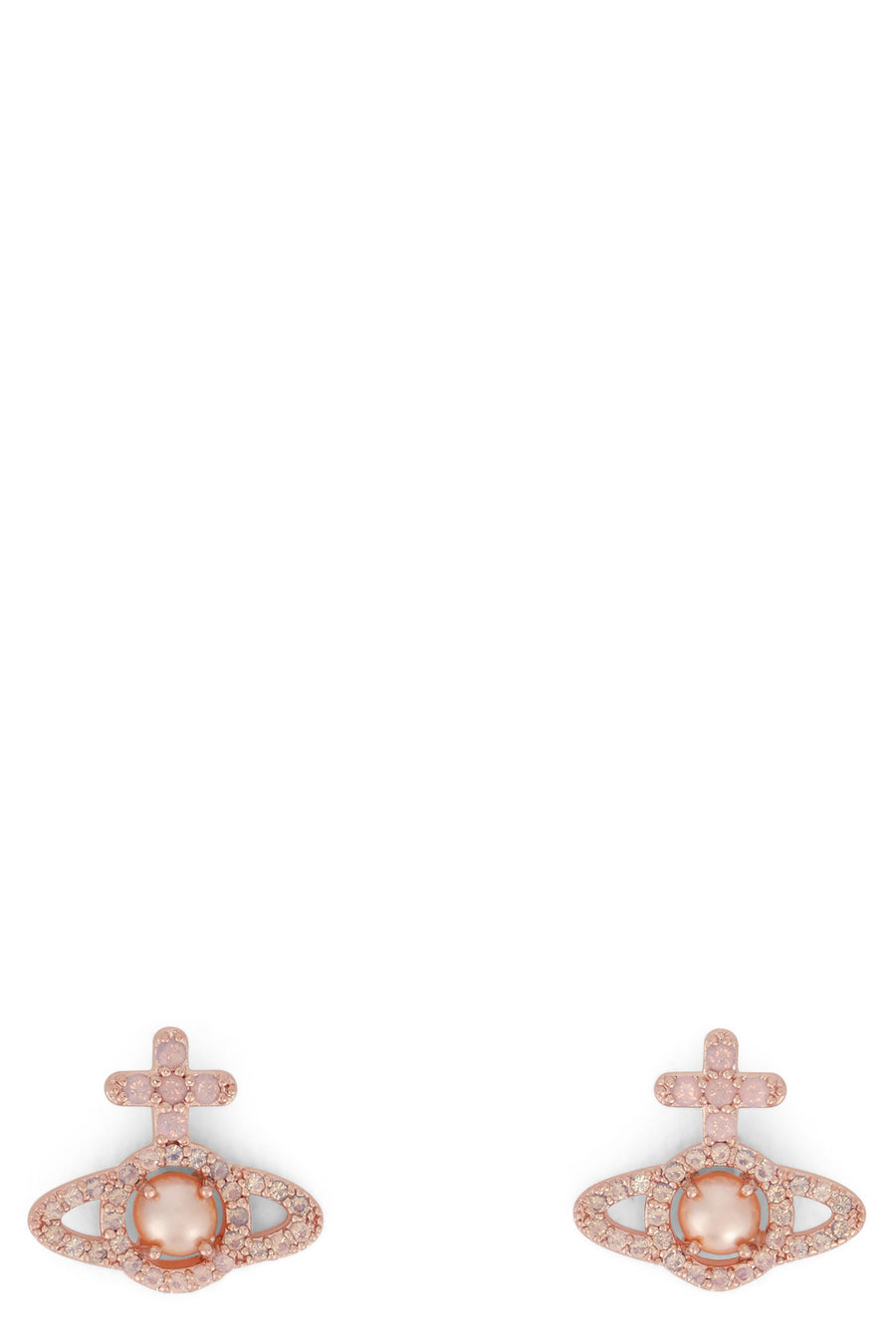 Vivienne Westwood Olympia Earrings — Rose Gold Brass