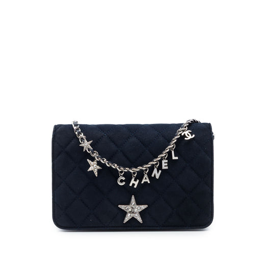 Quilted Suede Cocostellar Wallet on Chain - Image 1