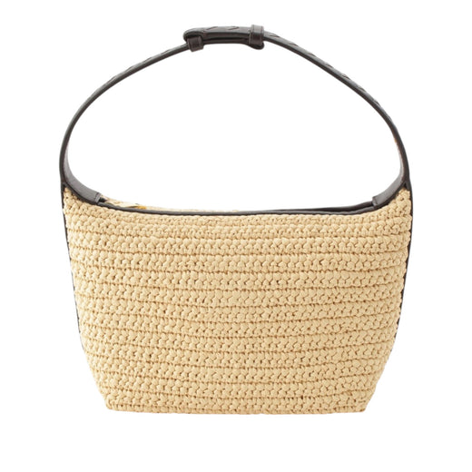 Mini Nappa Intrecciato Trimmed Raffia Wallace Handbag - Image 1