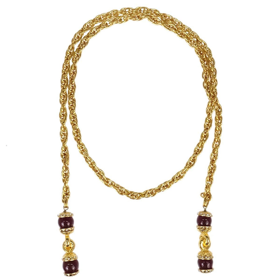 Chanel Vintage Cc Pendant Drop Metal With Gripoix Multicolour Gold_plated Bijoux