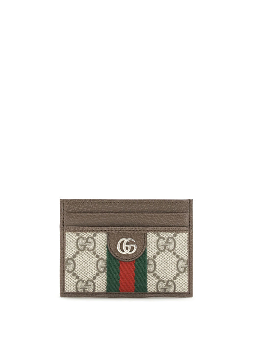 Gucci Ophidia Card Case — Beige Fabric Cases