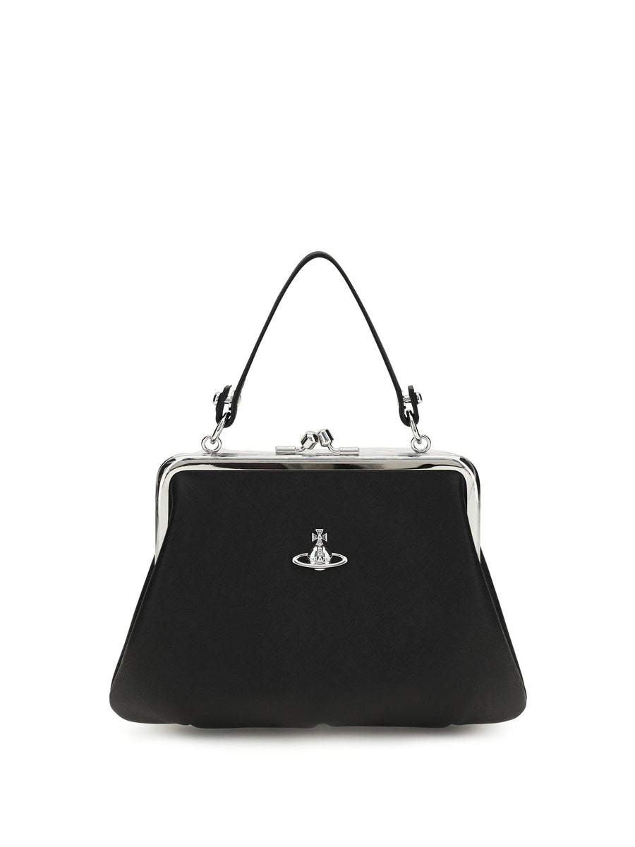 Vivienne Westwood Granny Top Handle Bag — Black Polyurethane