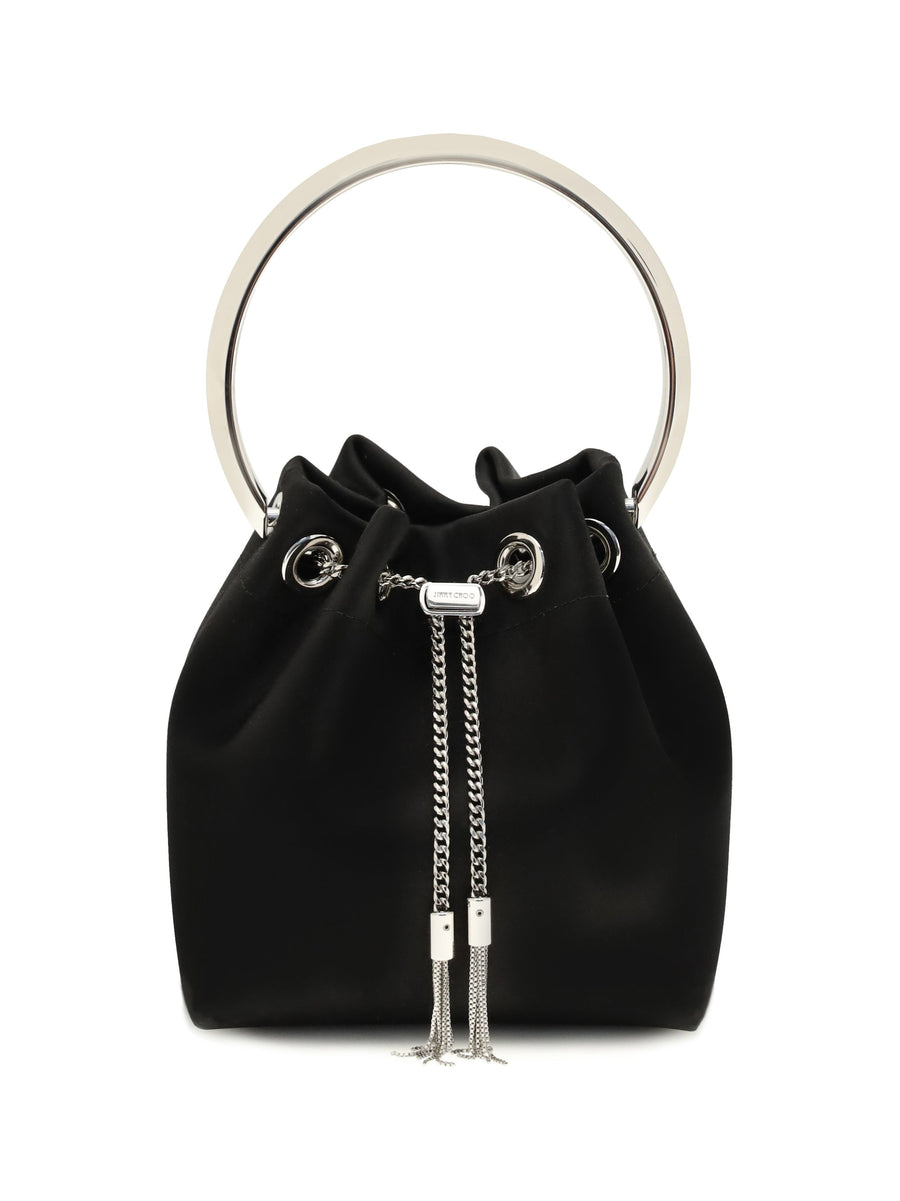 Jimmy Choo Bon Bucket Bag — Black Silk