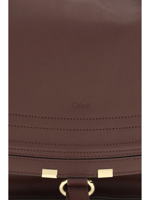 Chloé Marcie Shoulder Bag — Brown Calf Leather