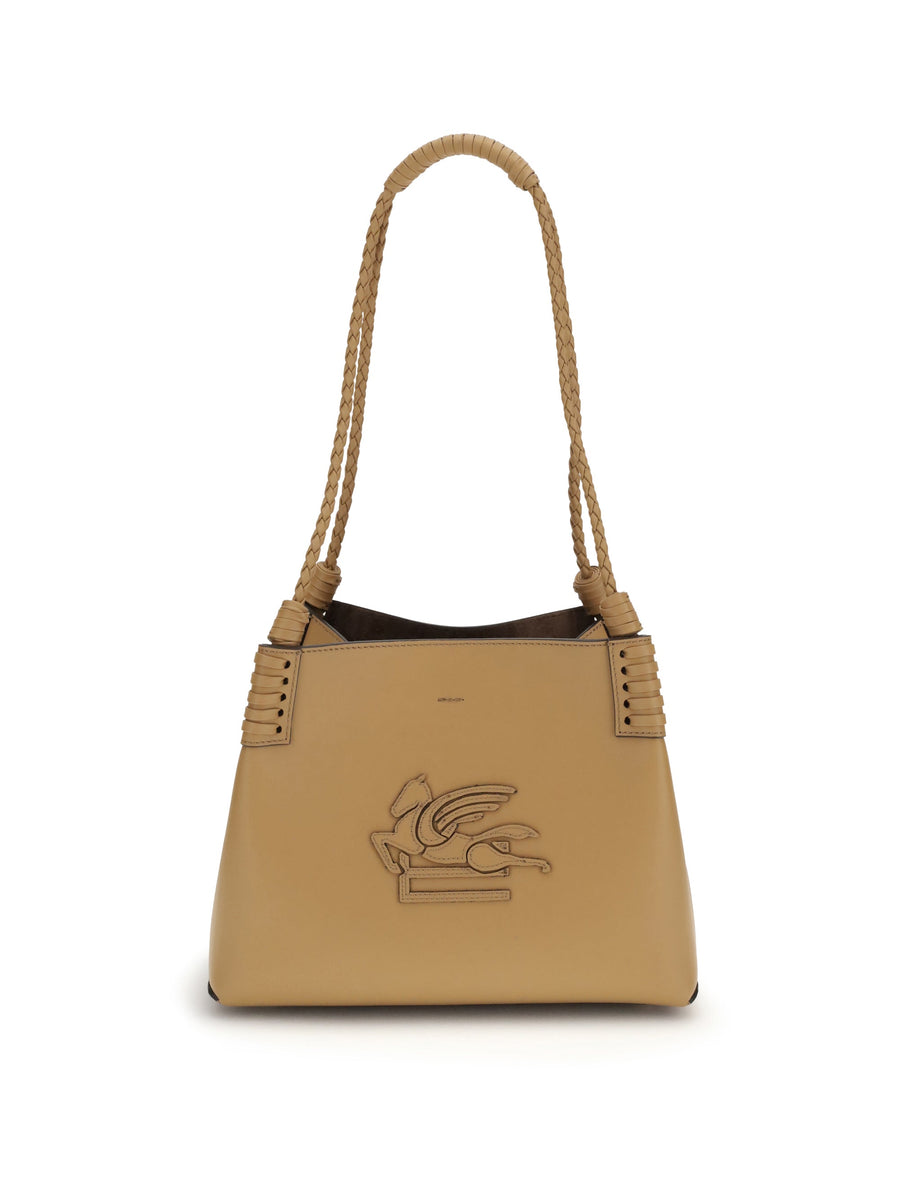 Etro Libra Shoulder Bag — Beige Calf Suede