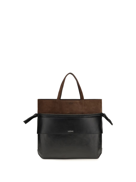 Loewe Small Switch Tote Bag — Black Calf Leather