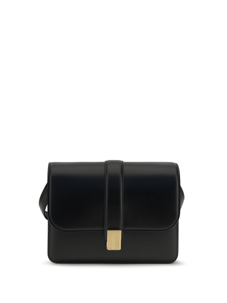 Khaite Blake Shoulder Bag — Black Calf Leather Bos Taurus