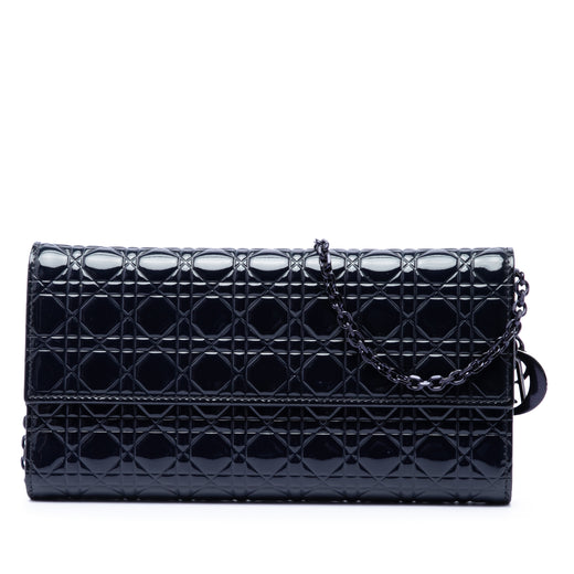 Patent Cannage Lady Dior Wallet On Chain - Image 1