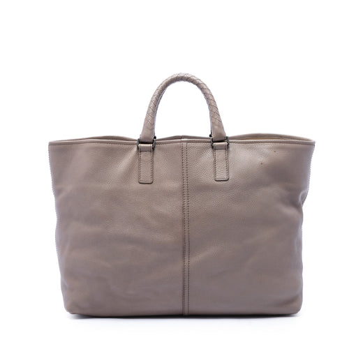 Calfskin Intrecciato Handle Tote - Image 1