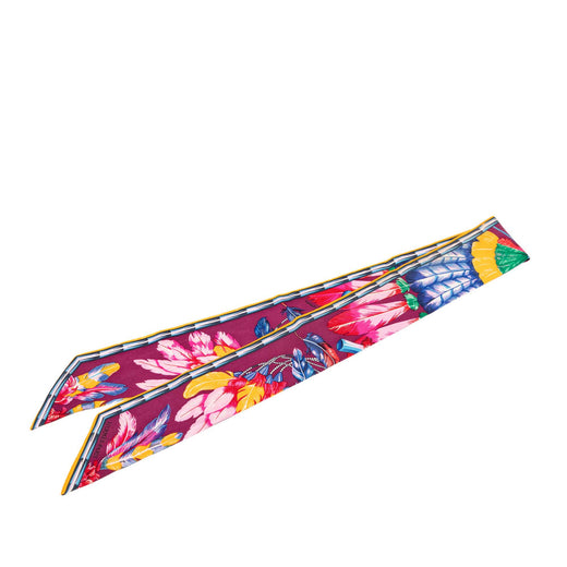 Brazil Feather Silk Twilly Scarf - Image 1