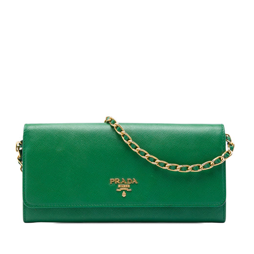 Saffiano Lux Wallet On Chain - Image 1