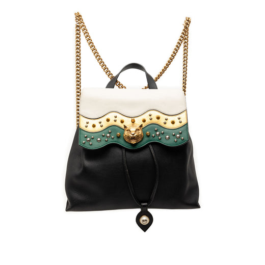 Leather Studded Animalier Malin Backpack - Image 1