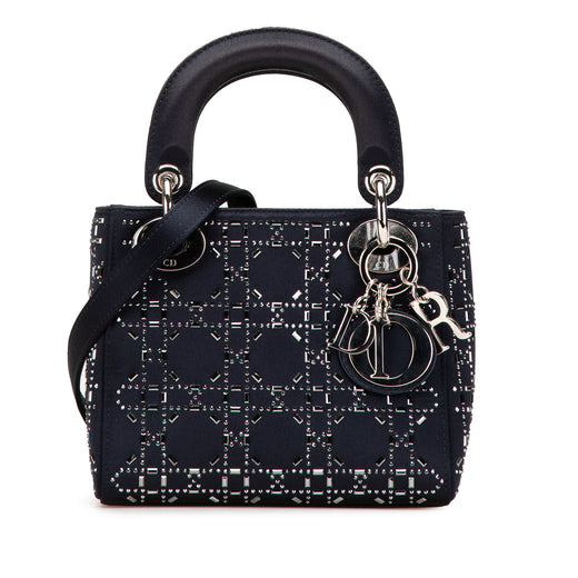 Mini Satin Cannage Strass Crystal Embellished Lady Dior - Image 1