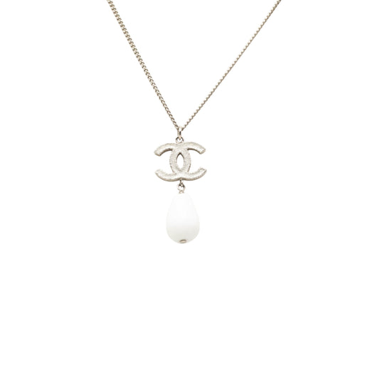 CC Brass Faux Pearl Pendant Necklace - Image 1