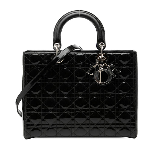Large Patent Cannage Lady Dior - Image 1