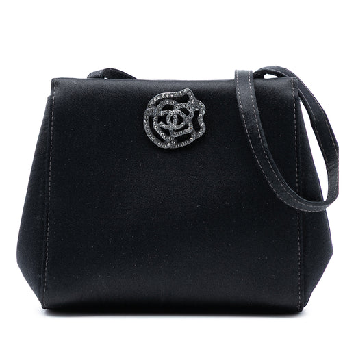 Satin Camellia Evening Bag - Image 1