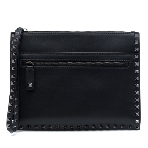 Leather Rockstud Untitled Wristlet Clutch - Image 1