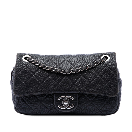 Small Quilted Distressed Calfskin Easy Flap - Image 1