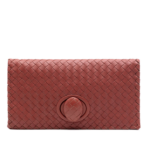 Nappa Intrecciato Turn Lock Clutch - Image 1