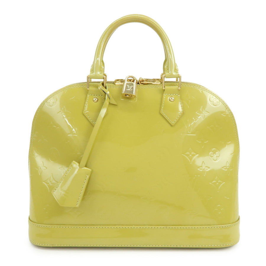 Louis Vuitton Alma Monogram Vernis Green Patent_leather Bag