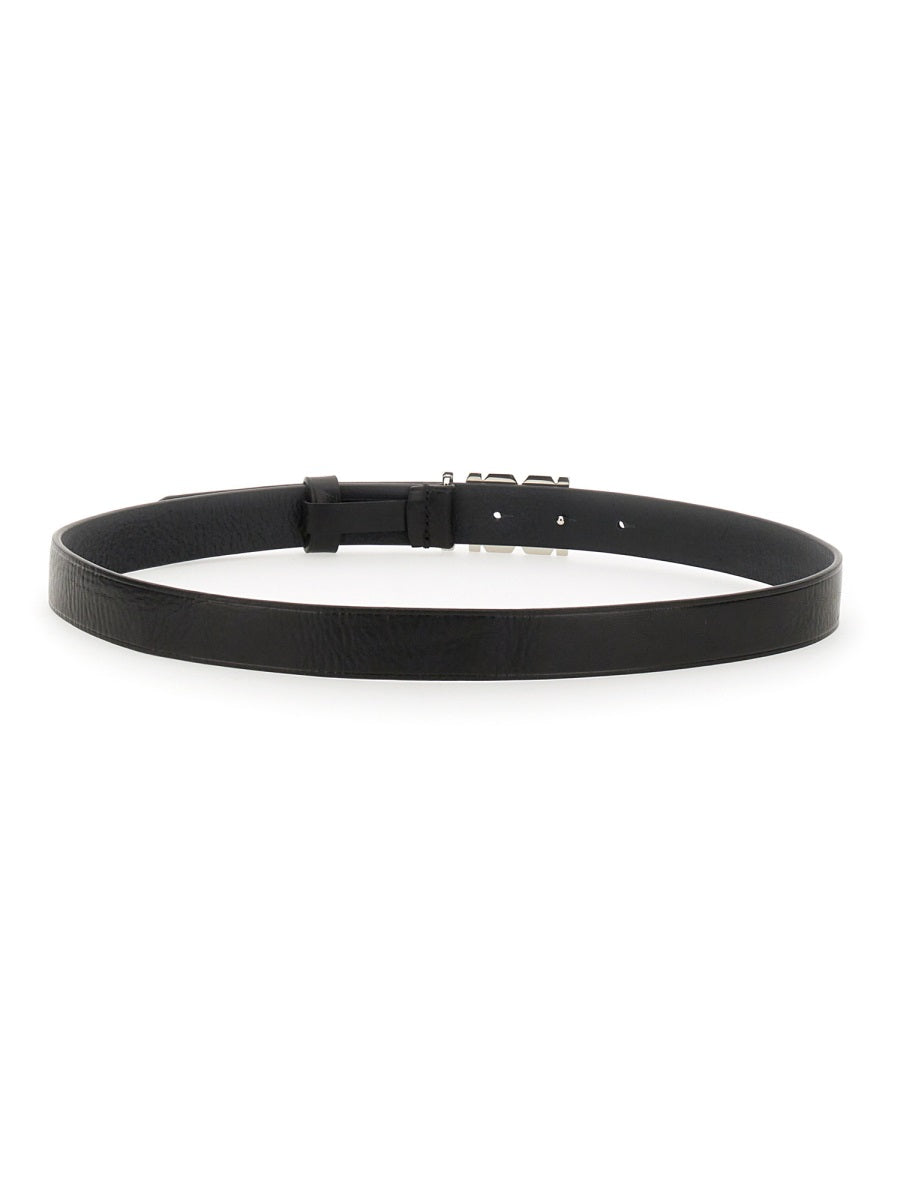 Dsquared2 Leather Belt — Black Cow