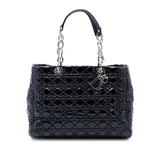 Large Patent Cannage Lady Dior Soft Shopping Tote - Image 1