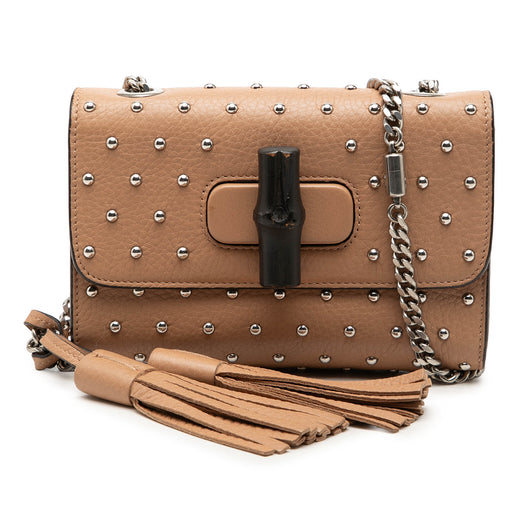 Small Calfskin Studded Miss Bamboo Crossbody - Image 1