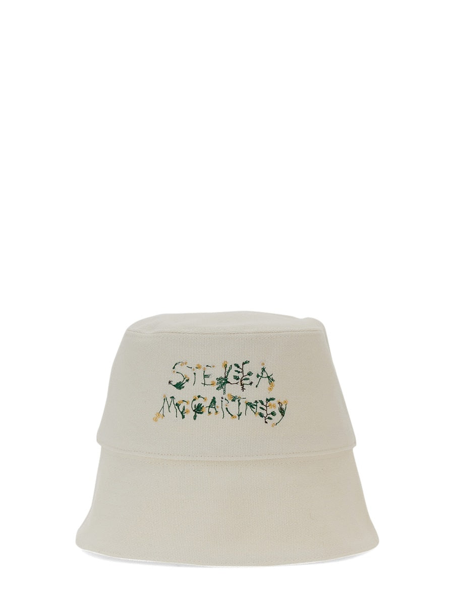 Stella Mccartney 900453_wp01651830 Logo Cotton Bucket Hat — White