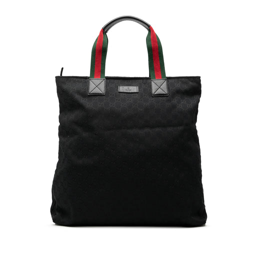 GG Canvas Web Vertical Tote - Image 1