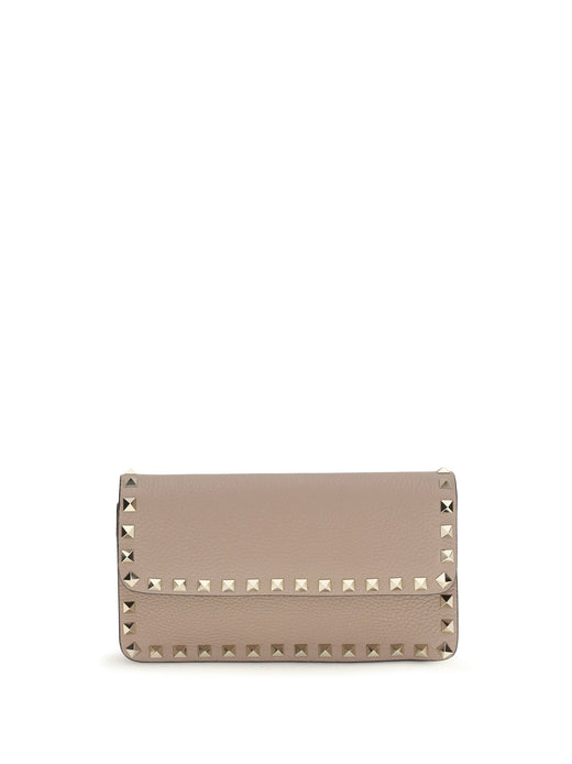 Valentino Garavani Wallet — Beige Calf Leather Bos Taurus