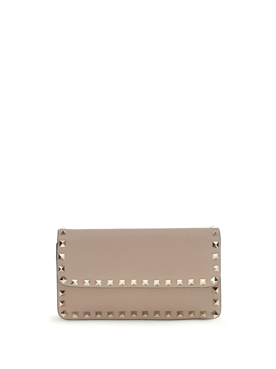 Valentino Garavani Wallet — Beige Calf Leather Bos Taurus