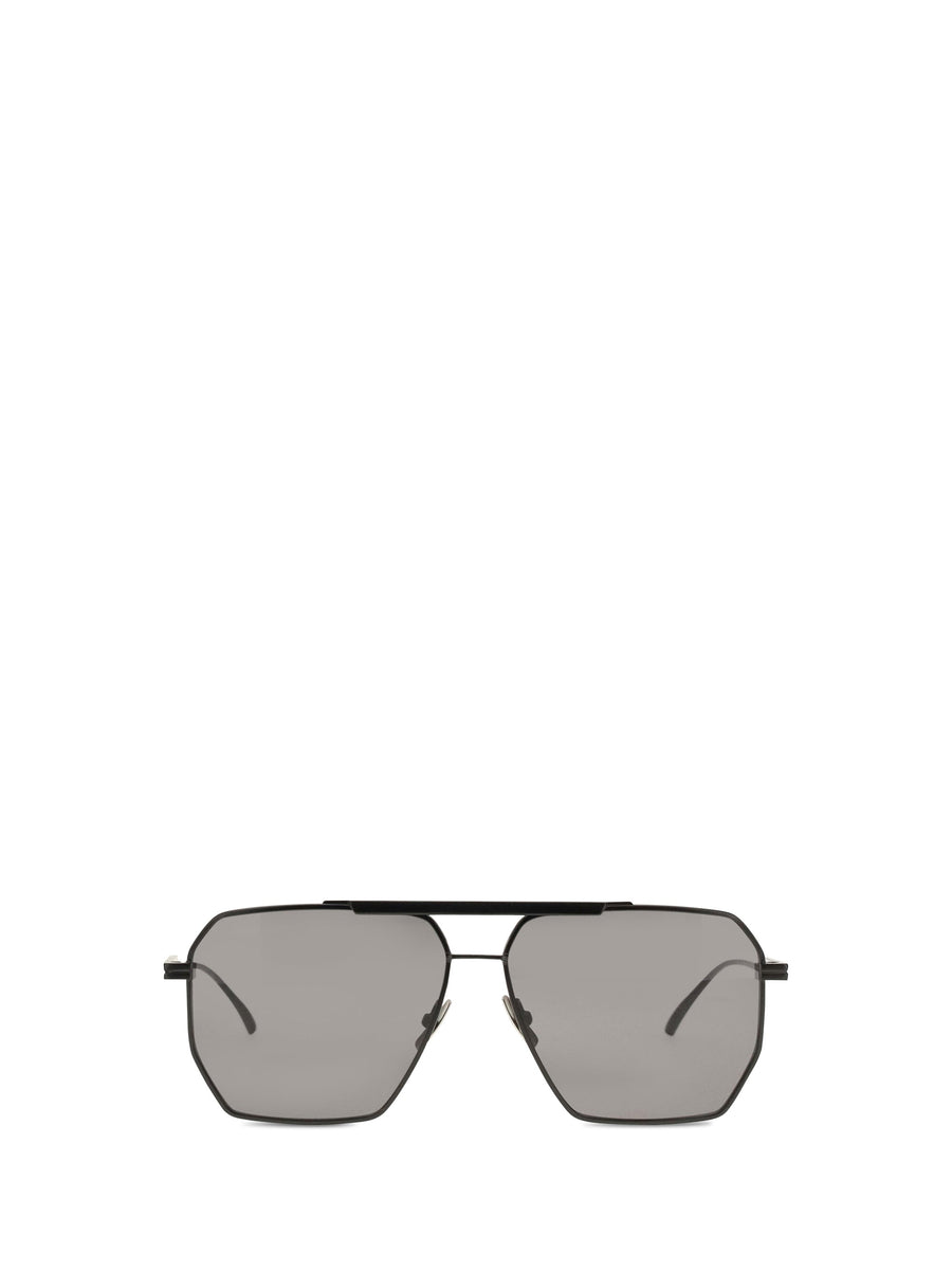 Bottega Veneta 590248v4450 Metal Square Sunglasses — Black