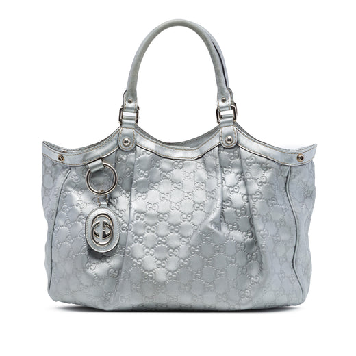 Medium Metallic Guccissima Sukey Tote - Image 1