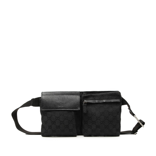 GG Canvas Double Pocket Belt Bag - Image 1
