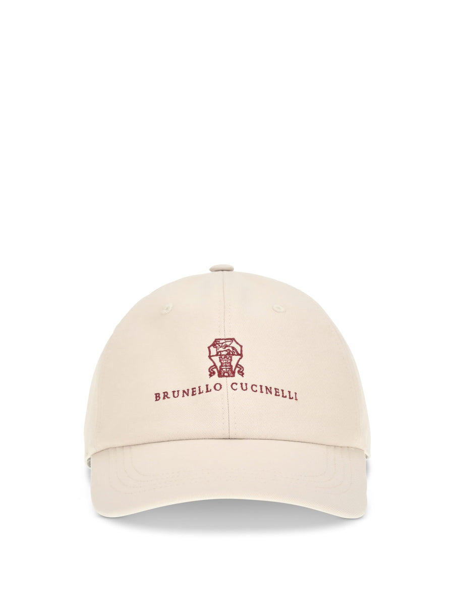 Brunello Cucinelli M252d9850 Baseball Cap — Beige Cotton Caps