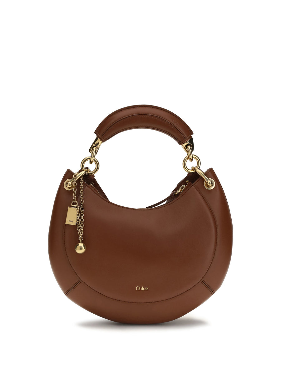 Chloé Marcie Shoulder Bag — Brown Calf Leather Bos Taurus