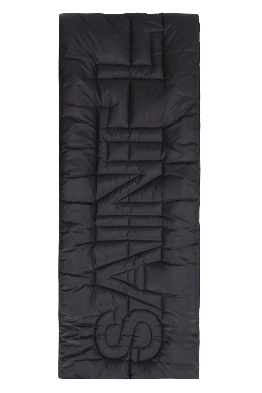 Saint Laurent Padded Nylon Scarf — Black Polyamide Scarfs