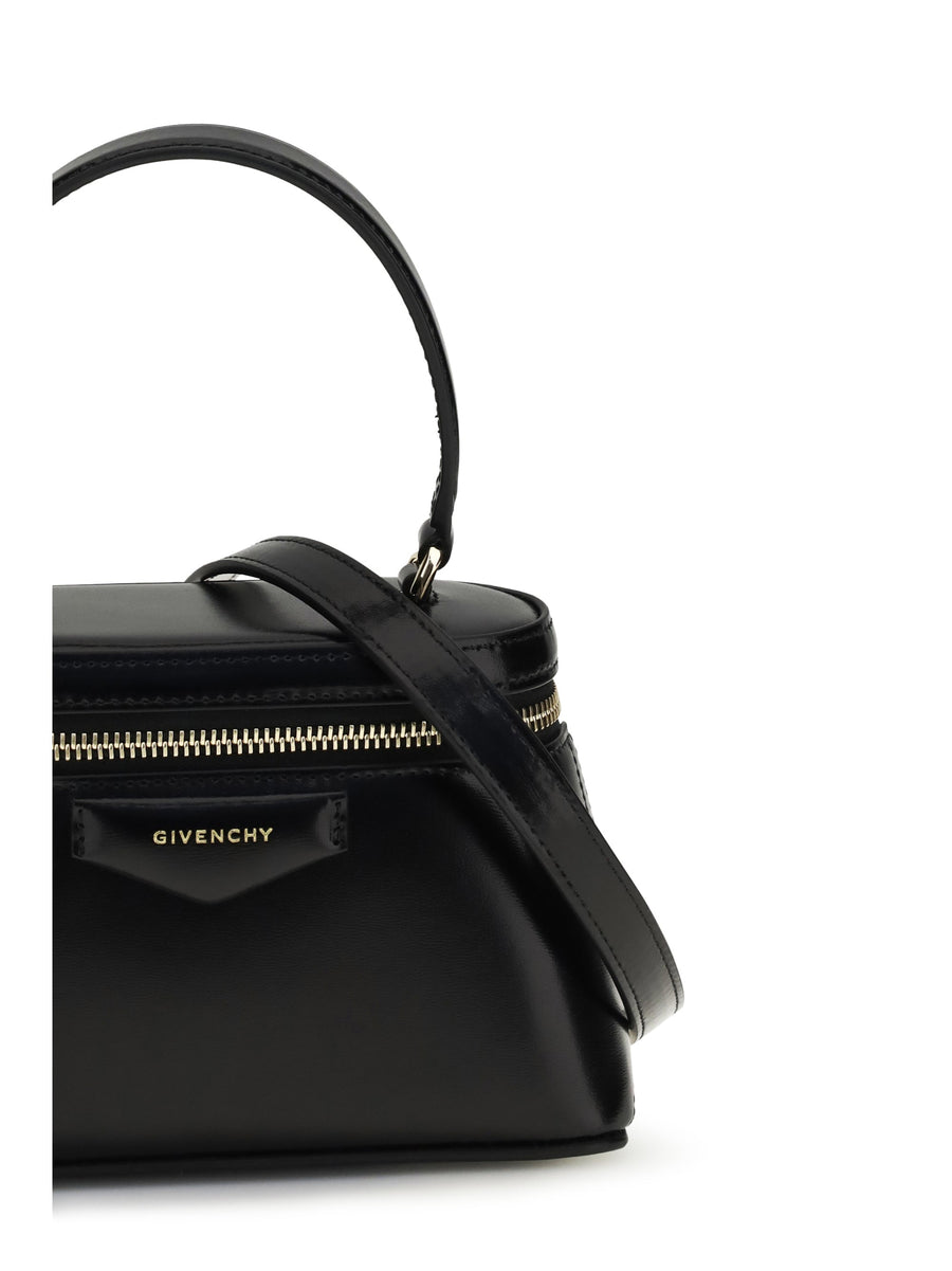 Givenchy Antigona Mini Top Handle Bag — Black Calf Leather