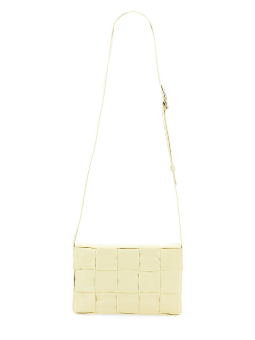 Bottega Veneta Woven Leather Shoulder Bag — Beige
