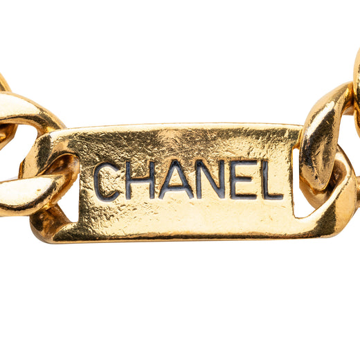 CC Gold Plated Logo Chain Necklace - Image 1