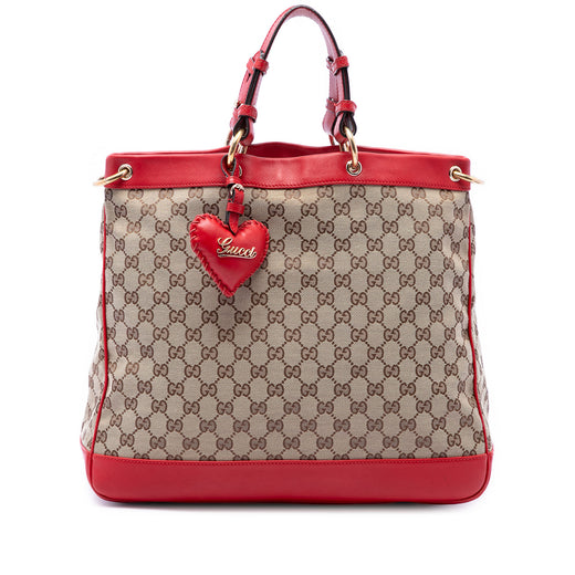 Medium GG Canvas Valentine Top Handle Bag - Image 1