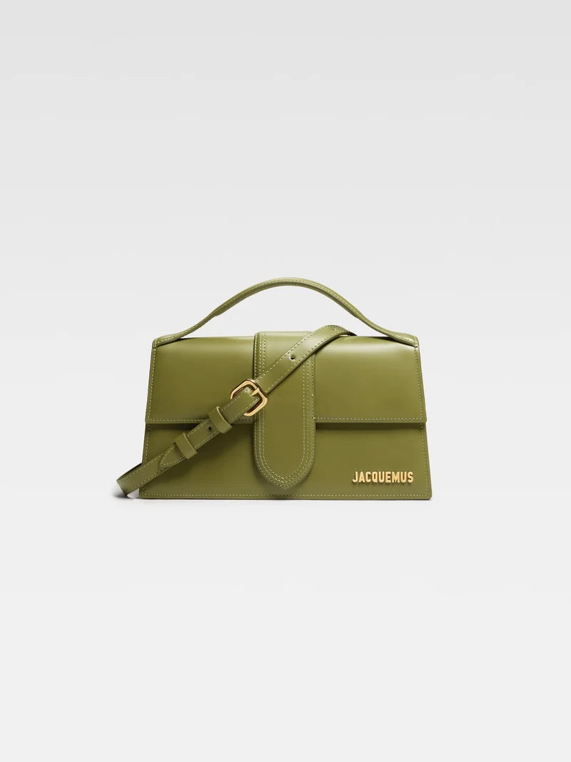 Jacquemus Le Grand Bambino Flap Leather Green Bag