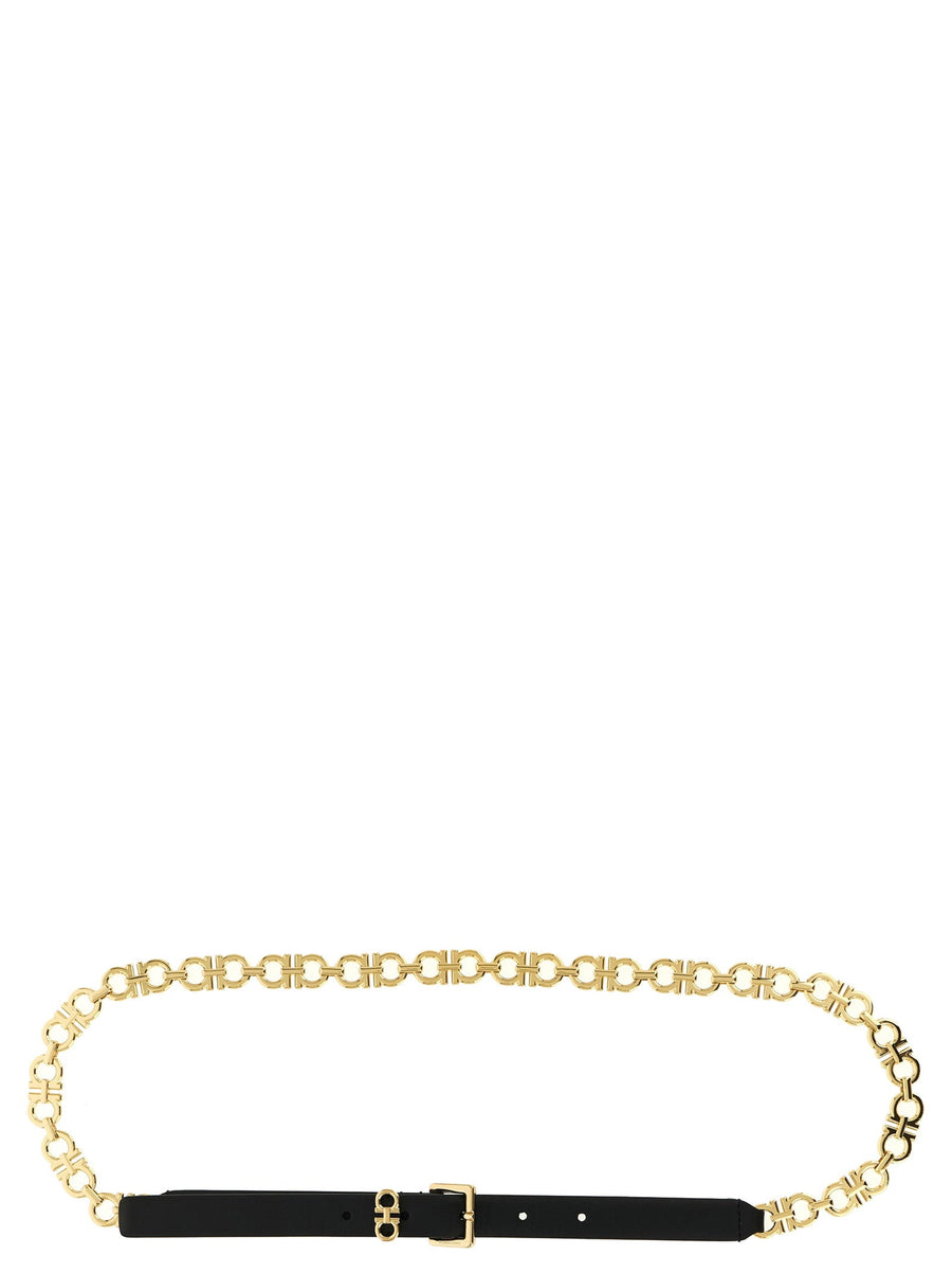 Ferragamo Gancini Belt — Black