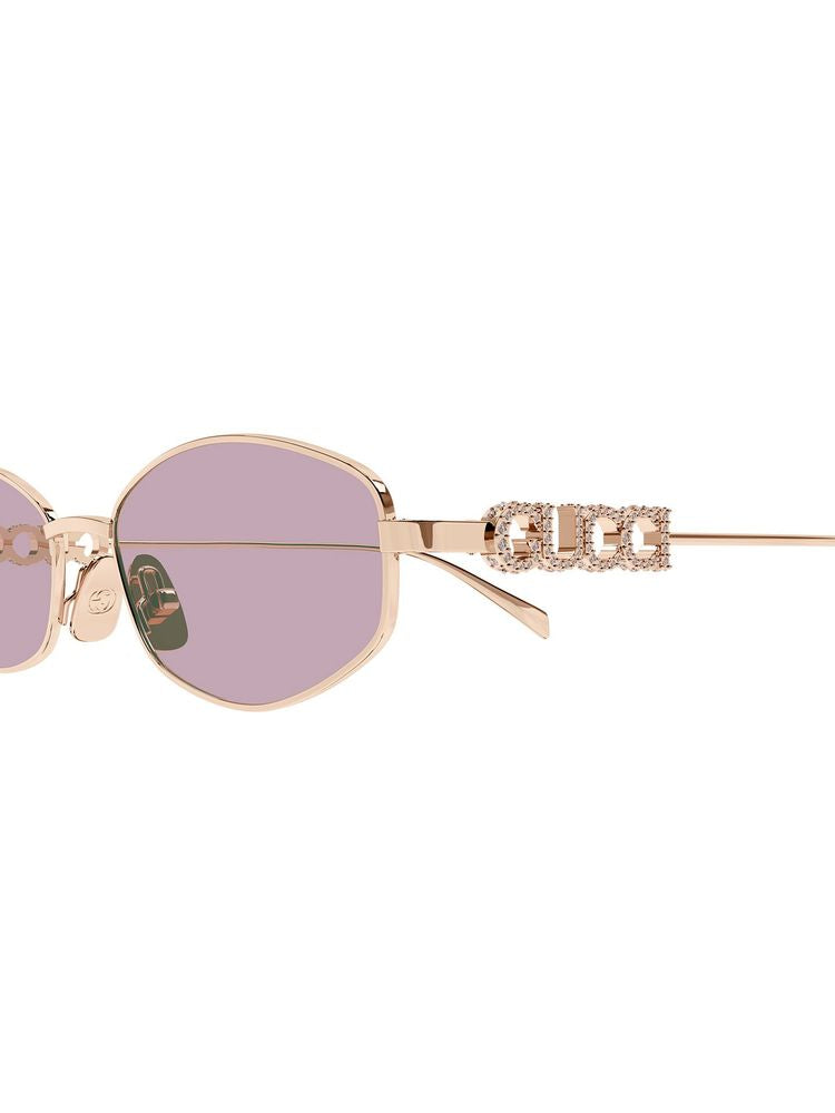 Gucci Gg1802s Metal Frame Sunglasses — Gold